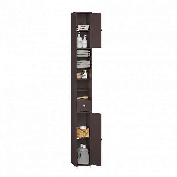 SoBuy VYSOKÁ KOUPELNOVÁ SKŘÍŇKA s jedním zásuvkovým polem 20x20x180cm Minimalistický
