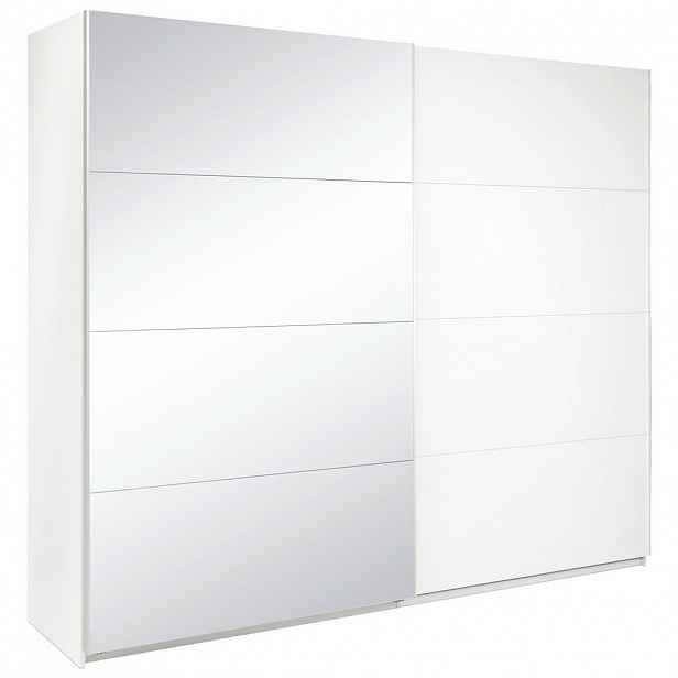 P & B ŠATNÍ SKŘÍŇ S POSUVNÝMI DVEŘM, bílá, 250/210/62 cm