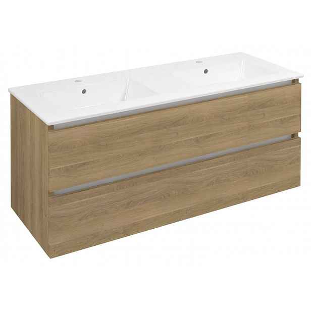 Sapho Ezara - Umyvadlová skříňka, 120x46x55 cm, 2 zásuvky, dub Cuneo EZ121-2525