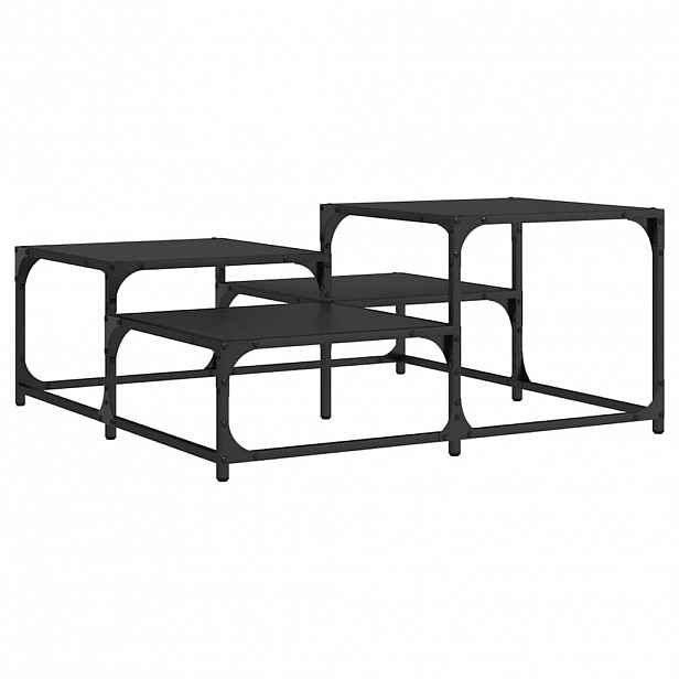 vidaXL Konferenční stolek černý 87,5 x 87,5 x 40 cm kompozitní dřevo