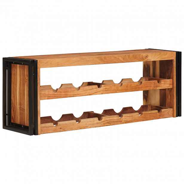 vidaXL Stojan na víno Hnědá 120 x 45 x 33 cm Masivní akátové dřevo