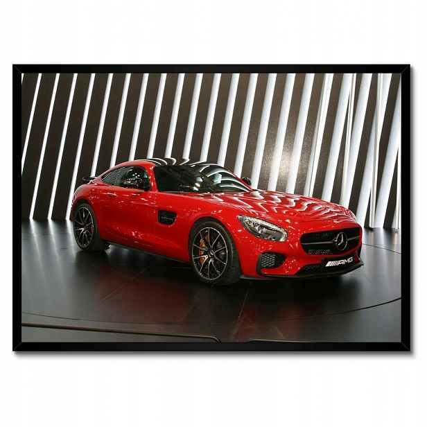 Plakáty v rámu 70x50 Červený Mercedes Amg