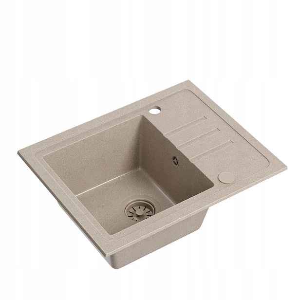 Quadron Ben 116 Granitový dřez Baterie 1 komora 55x44 cm Béžová/béžová