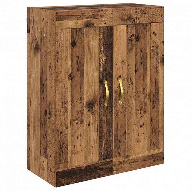 vidaXL Nástěnná skříňka Staré dřevo 69,5 x 34 x 90 cm Kompozitní dřevo