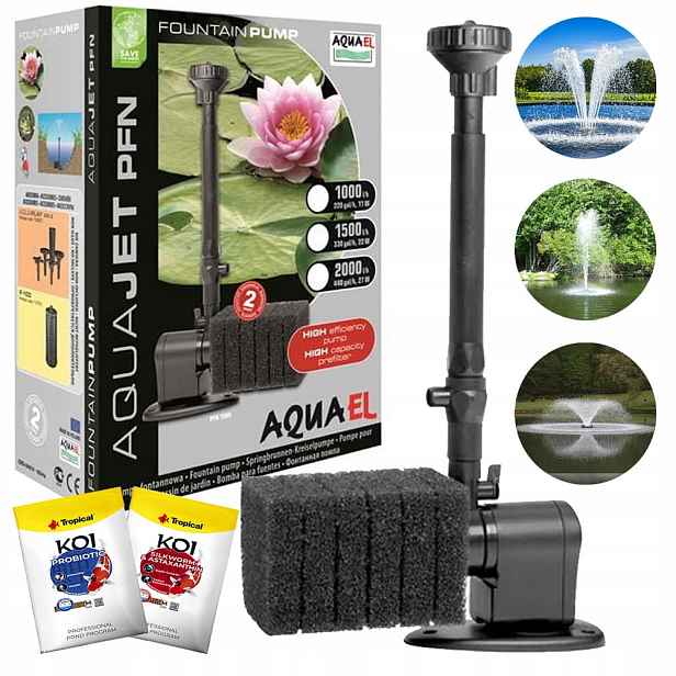 Aquael PFN-1500 Fontánová pumpa pro jezírko 22 W 1500 l/h Bonus
