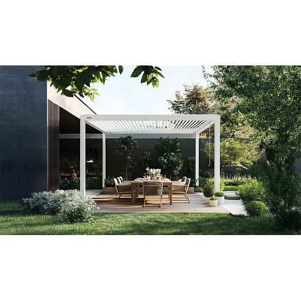 Gerda Pergola Soleo 4x3 m Bílá Volně stojící Výška 259 Cm Terasová Zahradní Top