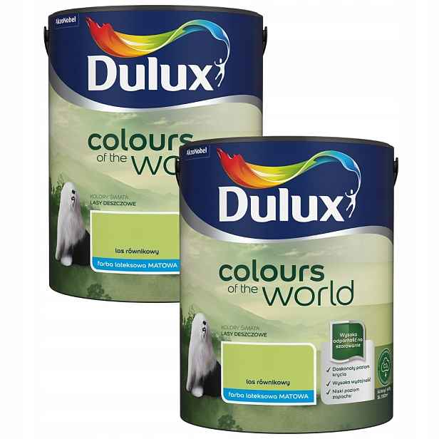 Set Dulux Barvy Světa 2x5L Barva Emulze Les Rovníkový 10L