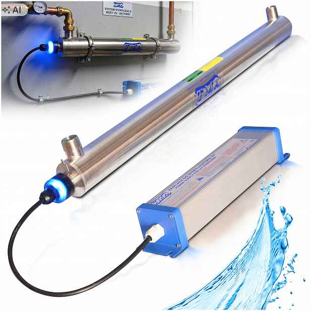 Sterilizátor Vody Uv Lampa Komplet Pro Úpravu Tma D8 2,1 m3/h (V25)