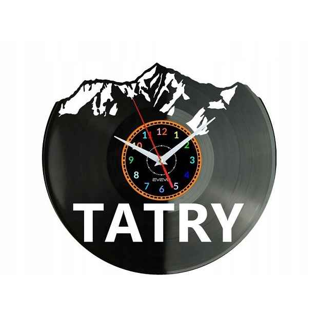 Tatry Nástěnné hodiny Vinylová deska Moderní dekorativní jako Dárek k narozeninám