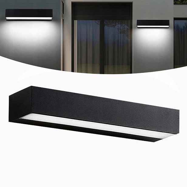 Venkovní Nástěnné Svítidlo Zahradní Fasádní Lampa 12W Silný Led IP65 Nástěnné Svítidlo