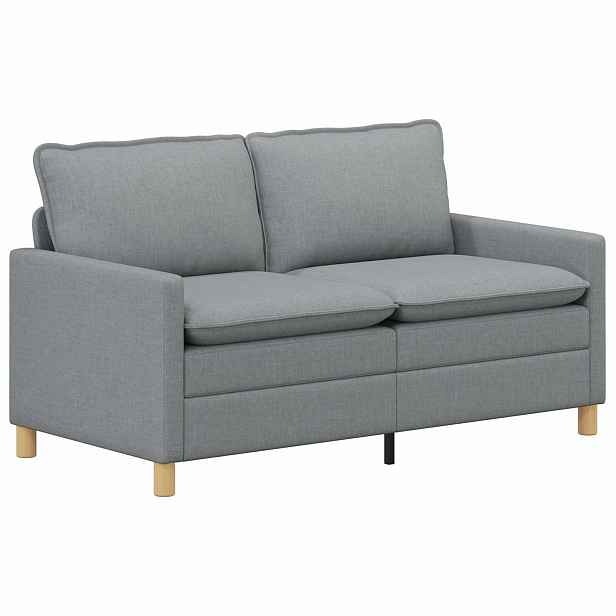 vidaXL Pohovka Pro 2 osobu Světle šedá 156 x 81 x 87,5 cm Textil