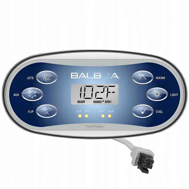 Ovládací panel s displejem Balboa TP600 Topside pro zahradní Spa