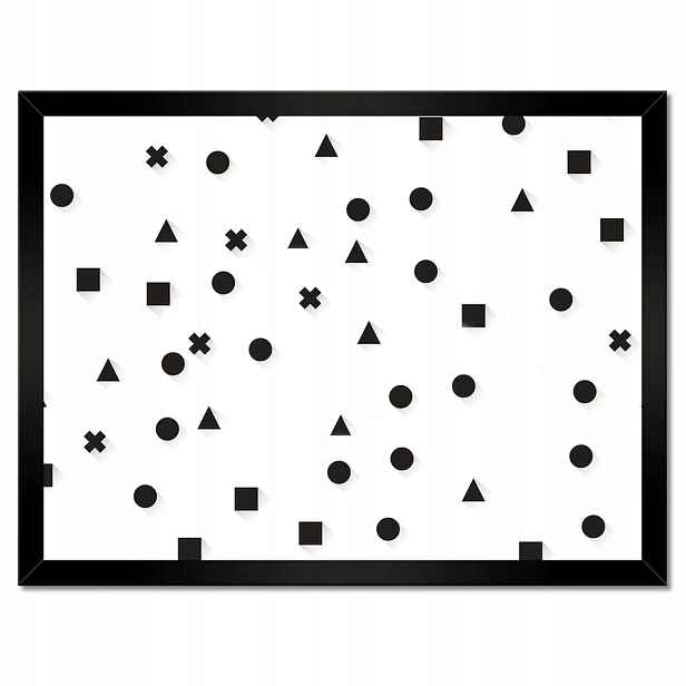 Plakáty v rámu 40x30 Černobílá geometrie