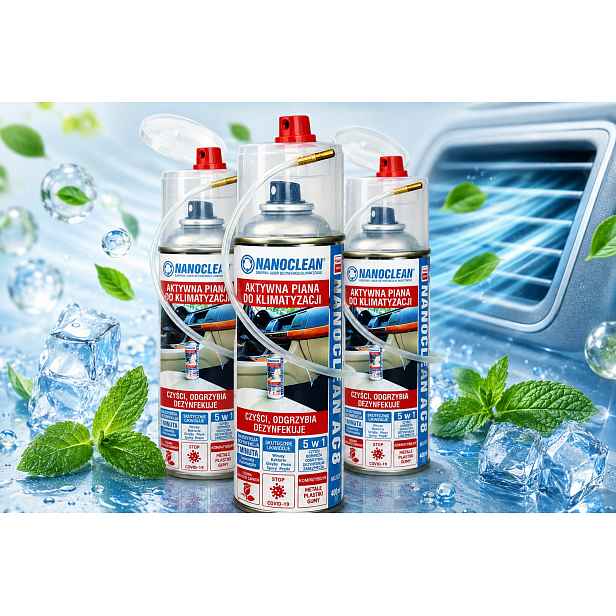 3X AC8 Čistič Klimatizace Nanoclean Pěna Atest 5V1