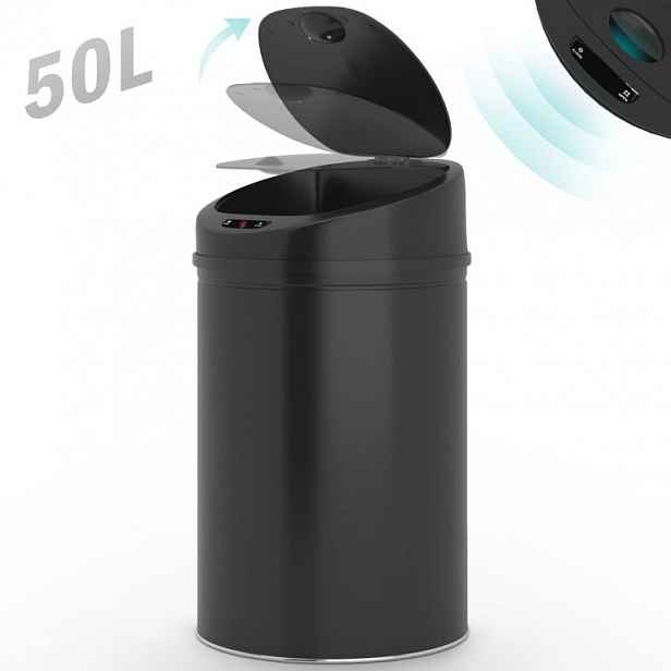 Jago automatický odpadkový koš, 50 L, černý