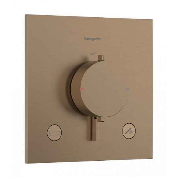 Sprchová a vanová baterie Hansgrohe Ecostat Comfort E bez podomítkového tělesa kartáčovaný bronz 33716140