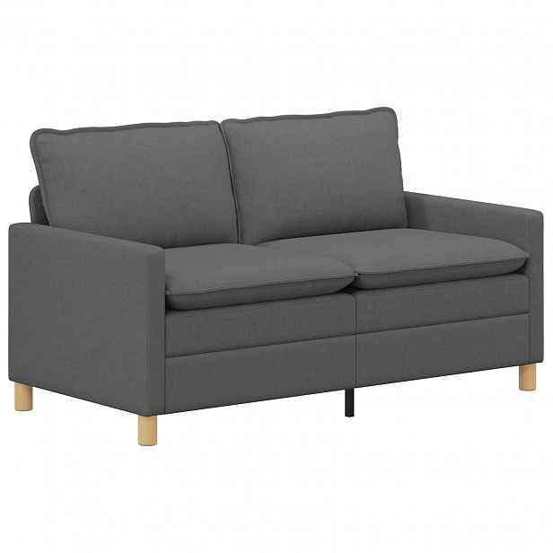 vidaXL Pohovka Pro 2 osobu Tmavě šedá 156 x 81 x 87,5 cm Textil