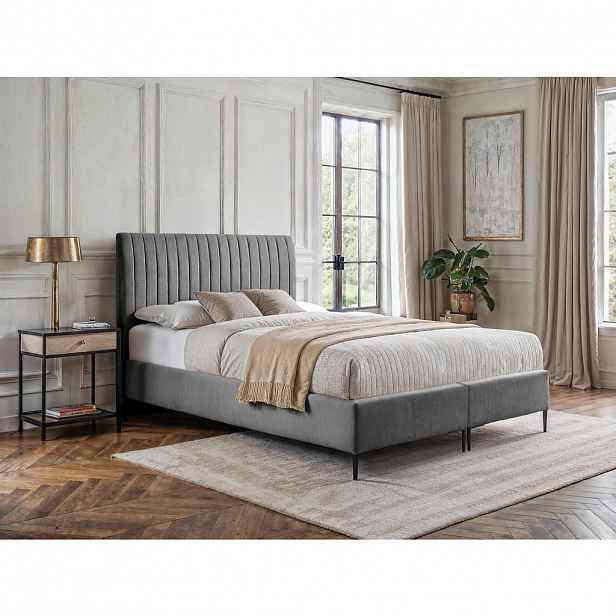 MID.YOU POSTEL BOXSPRING, 140/200 cm, šedá