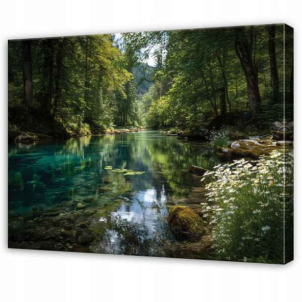 Obraz Zelený Les Stromy Příroda Do Předsíně Kanceláře Moderní 120x80