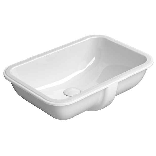 GSI PURA/CLASSIC keramické umyvadlo pod desku 38x55cm, bílá ExtraGlaze