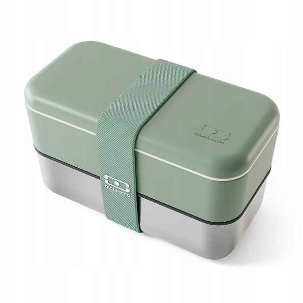 Lunchbox Monbento Sense Original 1,2L dvouúrovňový Green Natural