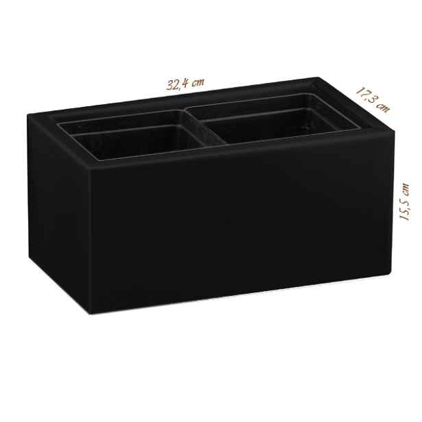 Q4-L2cz květináč z nerezové oceli černý matný