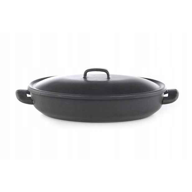 Smaltovaný oválný pekáč s poklicí Bse štika 32 cm, výška 7 cm