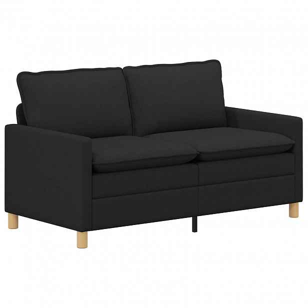 vidaXL Pohovka Pro 2 osobu Černá 156 x 81 x 87,5 cm Textil