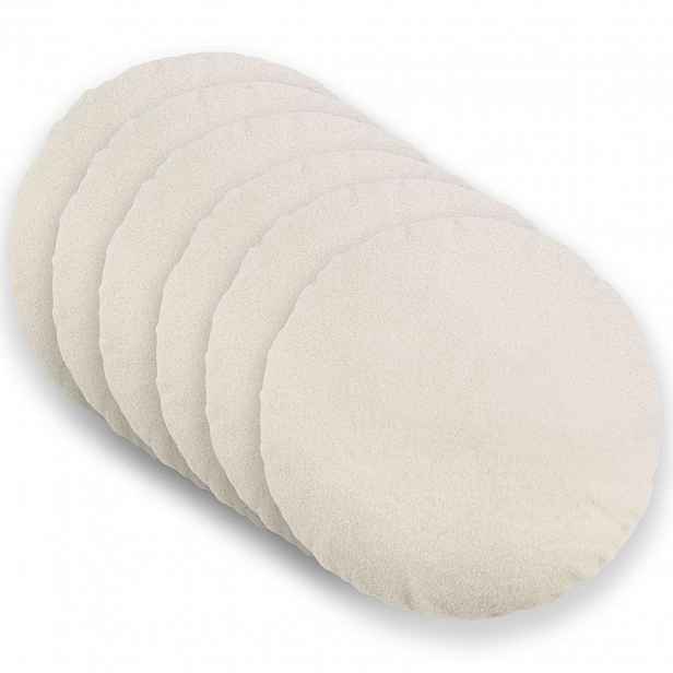 vidaXL Povlak na polštář 6 pcs HEERLEN Krémová Ø 30 cm Bouclé