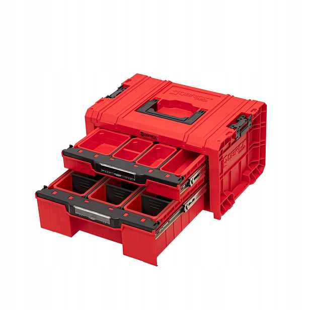 Modulární box se 2 zásuvkami Qbrick Pro Drawer 2 Toolbox Expert Red Uhd