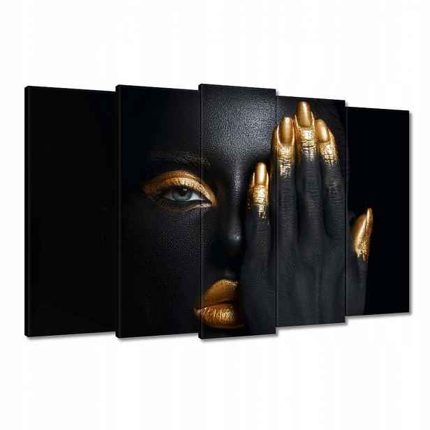 Obrazy 150x95 Tvář pod zlatou rukou