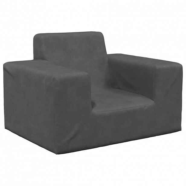 vidaXL Dětská pohovka antracitová měkký plyš