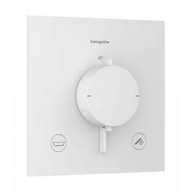 Sprchová a vanová baterie Hansgrohe Ecostat Comfort E bez podomítkového tělesa matná bílá 33716700
