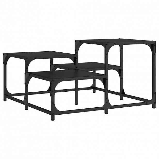 vidaXL Konferenční stolek černý 68 x 68 x 40 cm kompozitní dřevo