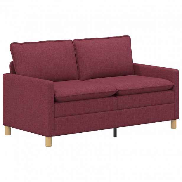 vidaXL Pohovka Pro 2 osobu Víno Červené 156 x 81 x 87,5 cm Textil