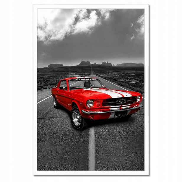Plakáty v rámu 40x60 Červený Ford Mustang Usa