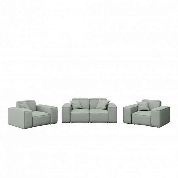 Kaiser Möbel ZAHRADNÍ SEDACÍ SOUPRAVA 2+1+1 MALIBU tkanina Odyssey Světle šedá
