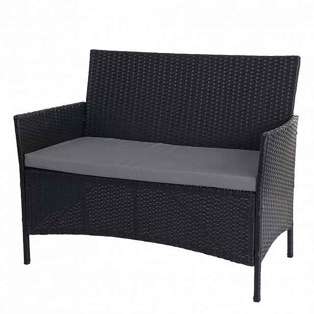 MCW POLY-RATTAN ZAHRADNÍ LAVICE Antracitová, šedá