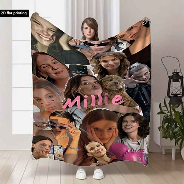 TEMU 1 ks Flanelové deky s potiskem - Vhodné do postele, na pohovku, dvoumístnou sedačku, na , kempování, Queen, rodinná , pro přátele, otce, matku,
