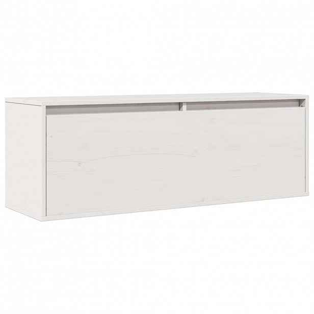 vidaXL Nástěnná skříňka bílá 100 x 30 x 35 cm masivní borové dřevo