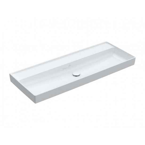 Villeroy & Boch Collaro - Umyvadlo nábytkové 120x47 cm, bez přepadu, bez otvoru pro baterii, CeramicPlus, alpská bílá 4A33C3R1