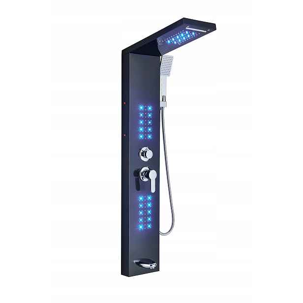 Hydromasážní Sprchový Panel Výtok Vodopád Led