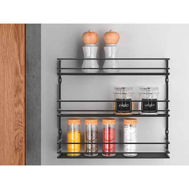 Nástěnný organizér na kořenky Pepito 3 Lava TouchTherm, černá