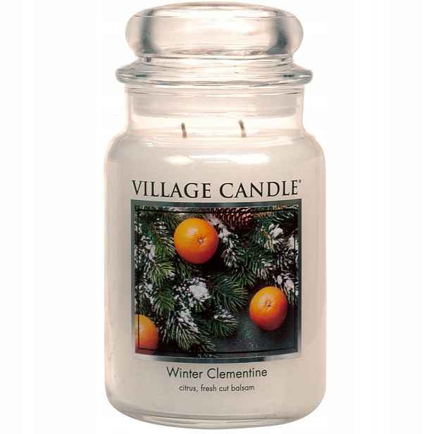 Velká svíčka Winter Clementine Village Candle