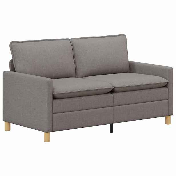 vidaXL Pohovka Pro 2 osobu Taupe 156 x 81 x 87,5 cm Textil