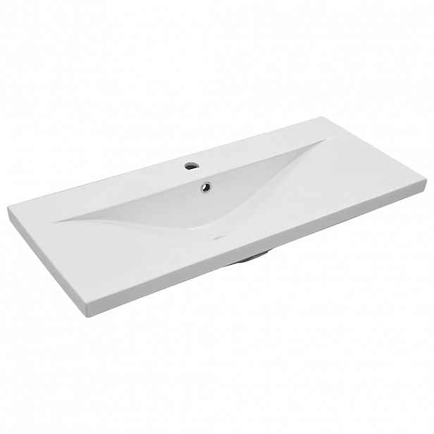 vidaXL Zabudované umyvadlo 91 x 39,5 x 18,5 cm keramika bílé