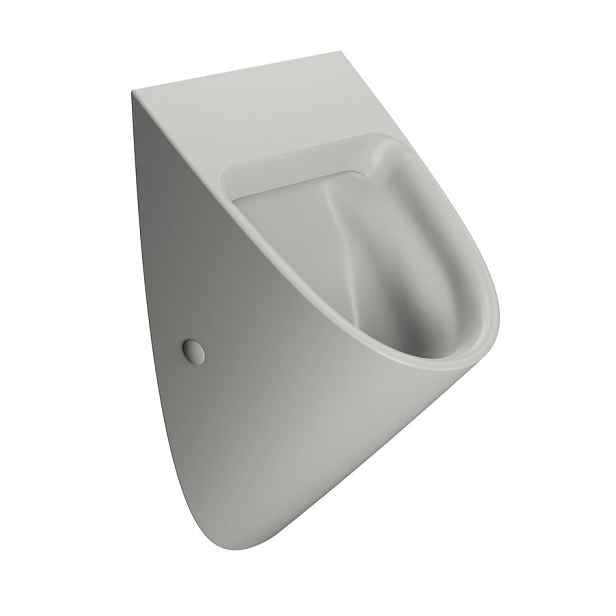 GSI COMMUNITY urinál se zakrytým přívodem vody, Rimless, 31x54,5cm, cenere mat