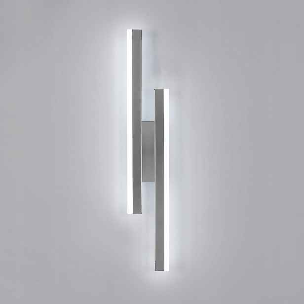 Nástěnné svítidlo chromové Led interiérové moderní 16W 6500K do obývacího pokoje
