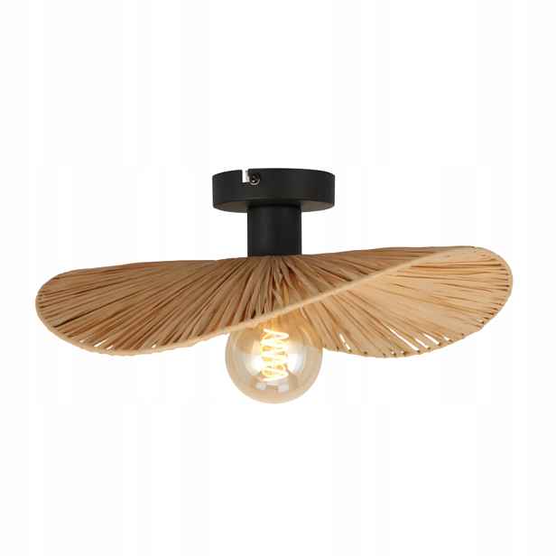 Stropní Svítidlo Moderní černá Pletená kulatá Boho Salon E27 Rea