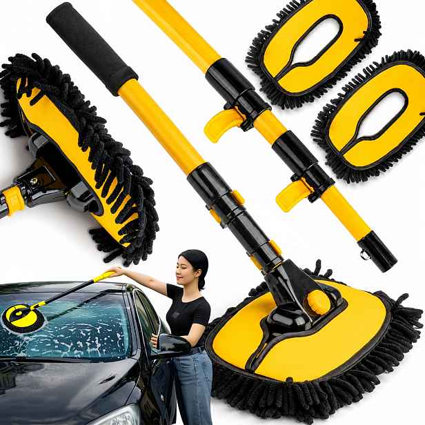 Teleskopický kartáč na mytí auta a auta Mikrovlákno 46-100 cm Busa